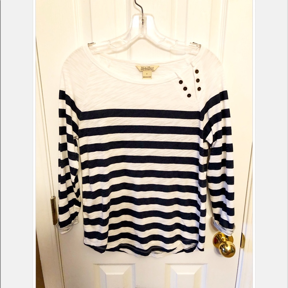 Lucky Brand-Ladies Small Navy & White Shirt